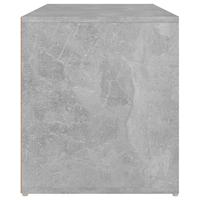 Halbank 80x40x45 cm bewerkt hout betongrijs - thumbnail