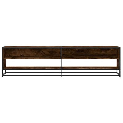 Tv-meubel 180,5x40x46 cm bewerkt hout gerookt eikenkleur - thumbnail