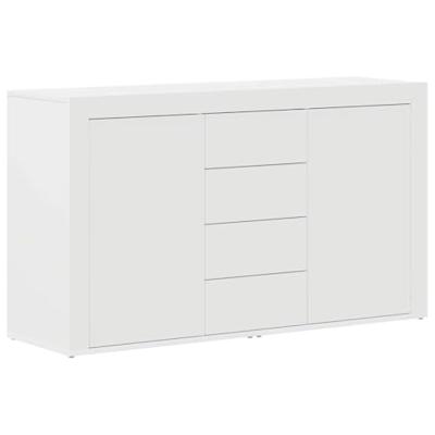 Dressoir met lade Wit 120 x 36 x 69 cm Bewerkt hout