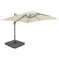 VidaXL Parasol met draagbare voet zandkleurig - thumbnail