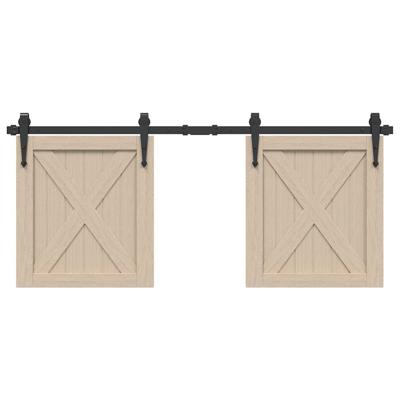 VidaXL Ophangset voor schuifdeur 122 cm koolstofstaal