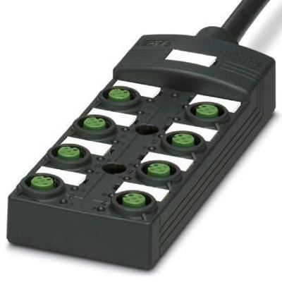 Phoenix Contact SACB-8/ 8-L- 5,0PUR SCO P 1452699 Passieve sensor/actorbox M12-verdeler met kunststof schroefdraad 1 stuk(s)
