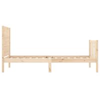 Bedframe met hoofdbord massief hout - thumbnail