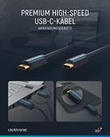 goobay Clicktronic USB-C stekker naar USB-C stekker Premium kabel/USB 3.2 Gen 1 / Type C snellaadkabel tot 15W / max. overdrachtssnelheid 5 Gbit/s/USB C datakabel voor USB-apparaten, 2m - thumbnail