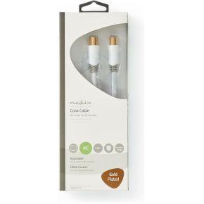 Coaxkabel 100 dB | IEC (Coax) Male - IEC (Coax) Female | 1,0 m | Wit