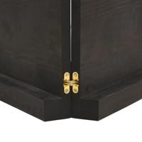 Wastafelblad 120x40x6 cm behandeld massief hout donkergrijs - thumbnail