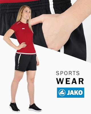 JAKO 6218D Short Competition 2.0 Dames - Zwart - 42-44