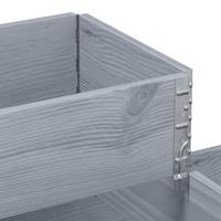 Verhoogde plantenbak 3-laags 120x80 cm massief grenenhout grijs - thumbnail