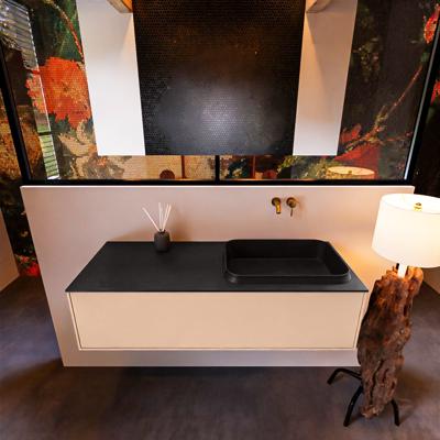 Badkamermeubelset Mondiaz Erin 120 cm met 1 Lade met RIDGE Wastafel Rechts Urban Zonder Kraangaten Greeploos Mat Rosee Badkamermeubelset Mondiaz Erin 120 cm met 1 Lade met RIDGE Wastafel Rechts Urban Zonder Kraangaten Greeploos Mat Rosee