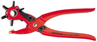 Knipex Revolverponstang | 220 mm Lengte | Rood Poedergecoat - 90 70 220 SB