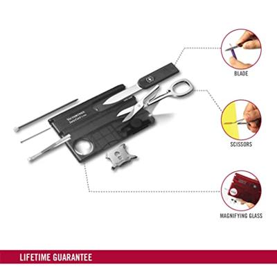 Victorinox SwissCard Lite 0.7333.T3 Zakgereedschapsset Aantal functies 13 Onyx (transparant)