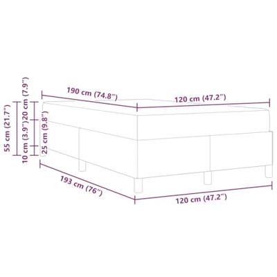 Bedframe met matras Crème 120 x 190 cm Stof