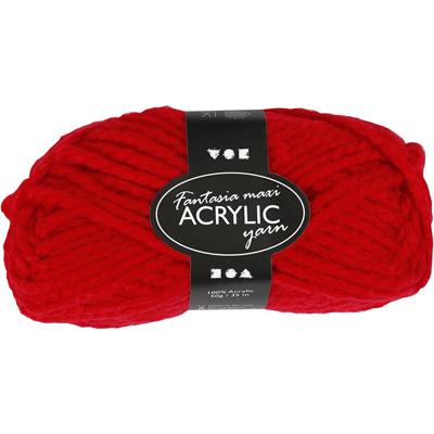 Creativ Company Fantasia acrylgaren, l: 35 m, maxi, rood, 50 gr/ 1 bol