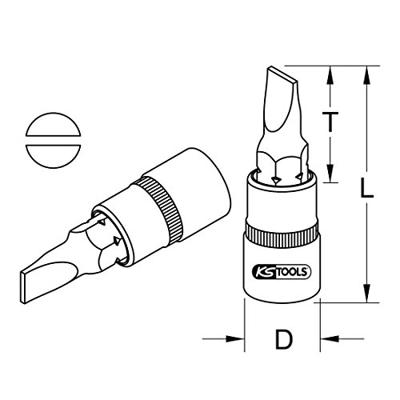 KS Tools 9181486 9181486 Verwisselbare kop 8 mm