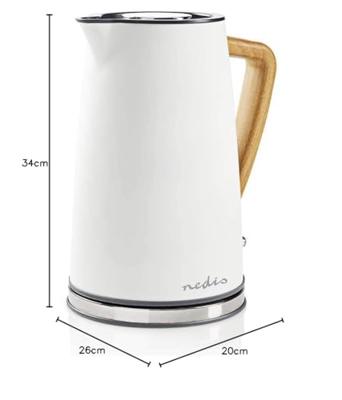 Elektrische waterkoker | 1,7 l | Soft-touch | Wit