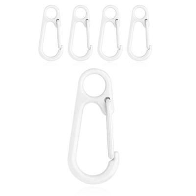 Set van 5 Gekleurde Karabijnhaken - Wit Set van 5 Gekleurde Karabijnhaken - Wit
