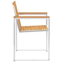 Tuinstoelen 6 st met kussens massief teakhout - thumbnail