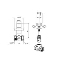 Hoekstopkraan Boss & Wessing Colorato 1/2x1/2 Mat Zwart Boss & Wessing - thumbnail