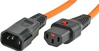 ACT AK5037 Netsnoer C13 IEC Lock | C14 | Oranje | 2 meter - thumbnail