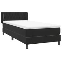 Boxspring met matras fluweel zwart 80x220 cm - thumbnail