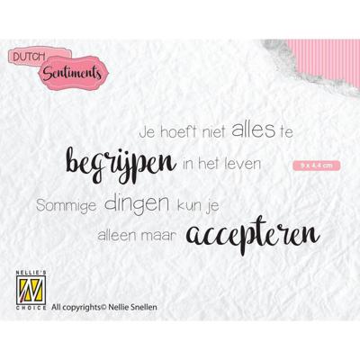 Nellie's Choice • clear stempel nederlands je hoeft niet alles te begrijpen….
