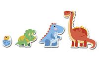 Clementoni puzzelset mijn eerste dinosaurussen - 2 + 3 + 4 + 5 stukjes - thumbnail