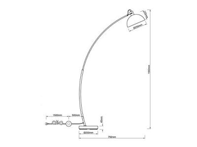 Vloerlamp Recife - Metaal - Zwart Vloerlamp Recife - Metaal - Zwart