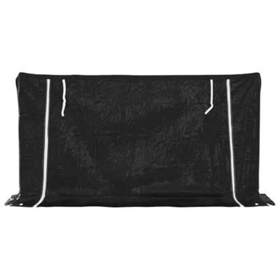 VidaXL Haardhoutrek met regenhoes 200,5x41x110,5 cm staal