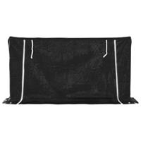 VidaXL Haardhoutrek met regenhoes 200,5x41x110,5 cm staal - thumbnail