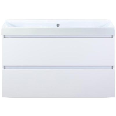 Maxx XL Badmeubelset 100 cm - Wit Hoogglans - Wastafel Just Zonder Kraangat