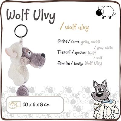Nici glubschis pluchen sleutelhanger wolf ulvy, 10cm