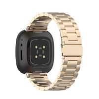 Fitbit Versa 3/4 & Sense 1/2 metalen schakelbandje - Champagne goud - thumbnail
