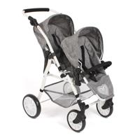 Tweeling Poppenwagen Twinny - Grey Jeans - thumbnail