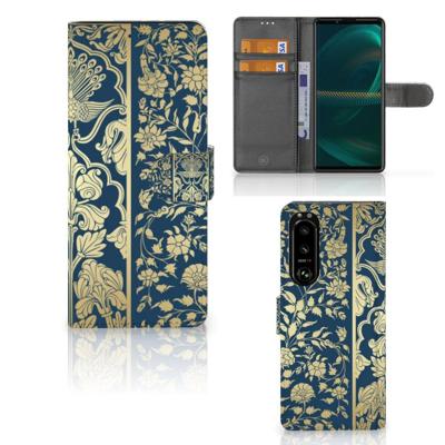 Sony Xperia 5III Hoesje Beige Flowers Sony Xperia 5III Hoesje Beige Flowers