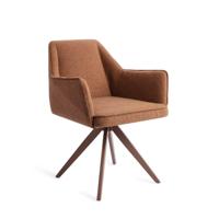 Jesper Home Draaibare Eetkamerstoel 'Tome' Turn Brown, kleur Cinnamon - thumbnail