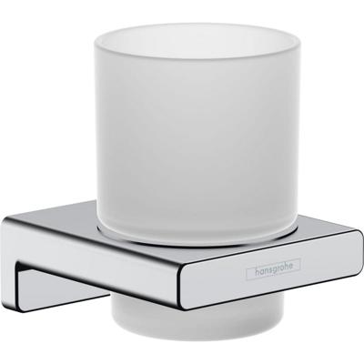 Hansgrohe AddStoris tandenborstelhouder 8,1x9,1x9,4cm chroom Hansgrohe AddStoris tandenborstelhouder 8,1x9,1x9,4cm chroom