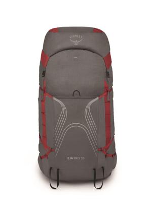 Osprey Eja Pro 55 Backpack Dames Dale Grey/Poinsettia Red WXS/S Osprey Eja Pro 55 Backpack Dames Dale Grey/Poinsettia Red WXS/S