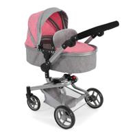 Combi-poppenwagen Yolo - Melange Pink - thumbnail