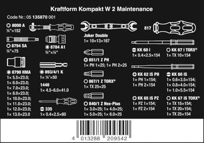 Wera Kraftform Kompakt W 2 gereedschapsset - thumbnail