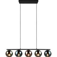 LED Hanglamp Zwart - 5-lichts Multicolor Glas - E14 Fitting - thumbnail