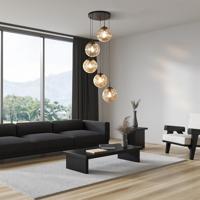 Searchlight Design hanglampPunch 5-lichts - 22123-5BK - thumbnail