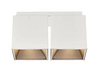 Dubbele wit gouden plafondspot 2x GU10 Nordlux Ethan zwart 2110410101 - thumbnail