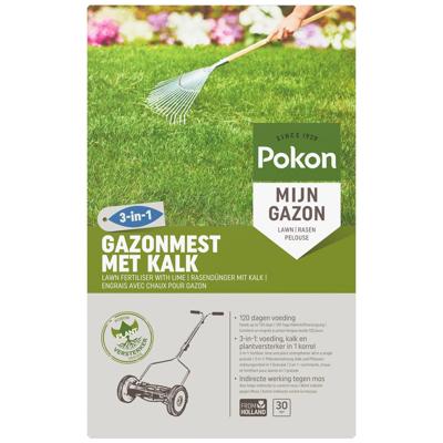 Pokon Gazonmest + kalk 3-in1 / 30m2