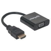Manhattan 151467 HDMI / VGA Adapter [1x HDMI-stekker - 1x VGA-bus] Zwart 0.26 m - thumbnail