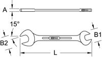 KS Tools 5170716 517.0716 Dubbele steeksleutel Sleutelbreedte (metrisch) 24 - 27 mm - thumbnail