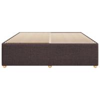 Bedframe zonder matras stof donkerbruin 200x200 cm - thumbnail