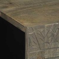 Dressoir 60x33,5x75 cm massief mangohout lichtgrijs - thumbnail