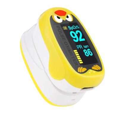 Pediatrische vinger Pulse Oximeter neonatale bloed zuurstof kinderen Kids oplaadbare USB verzadiging zuigeling Oximetro Pediatrico geel