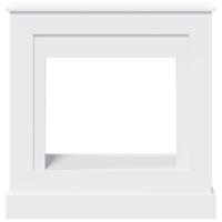 Haardombouw 90x30x90 cm bewerkt hout wit - thumbnail