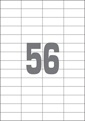A4 etiketten 52,5 x 21,2 mm wit 100 vel Sorex